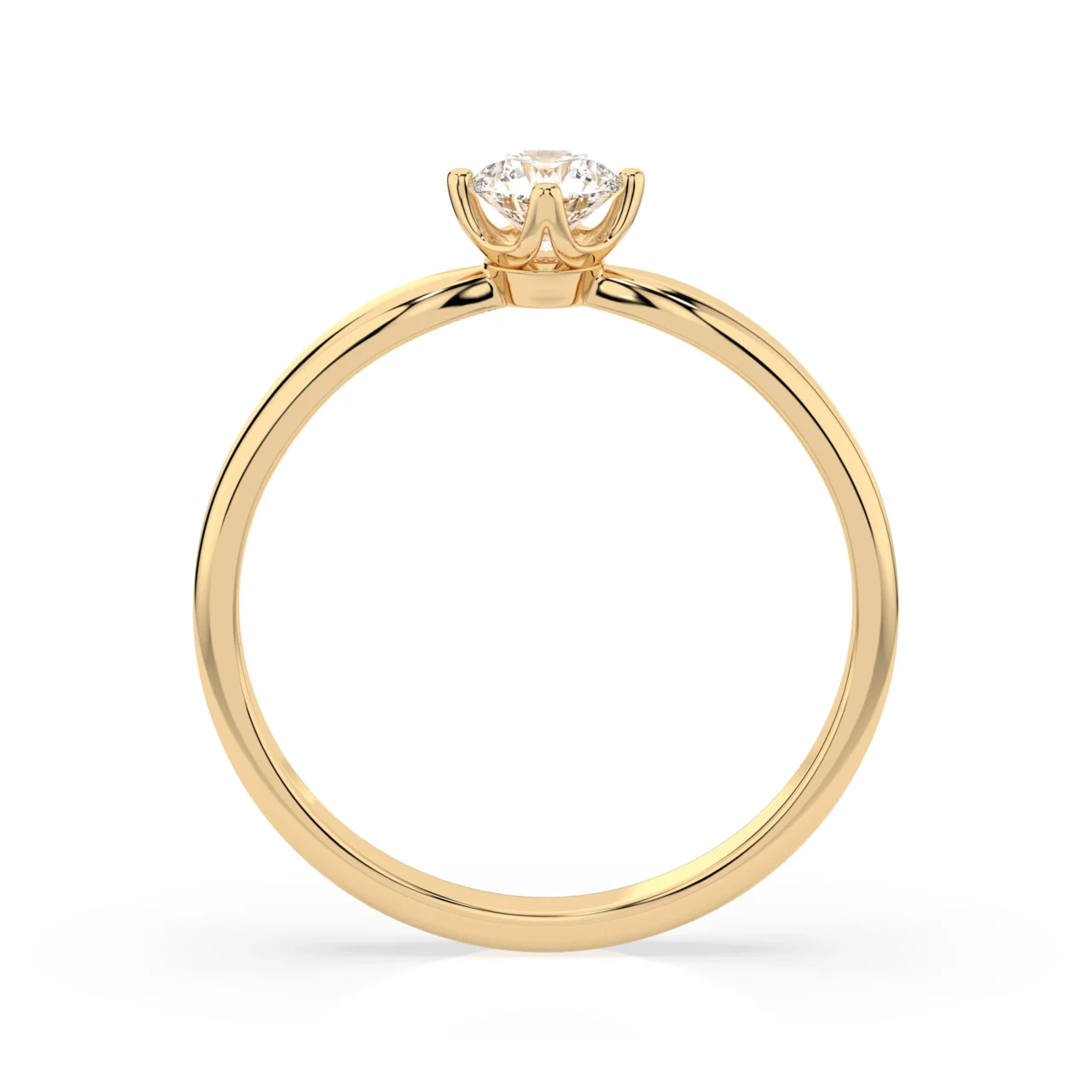 Каблучка Солітер 0.2 ct — фото 4