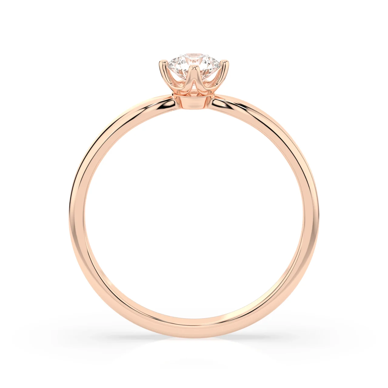 Каблучка Солітер 0.2 ct — фото 7